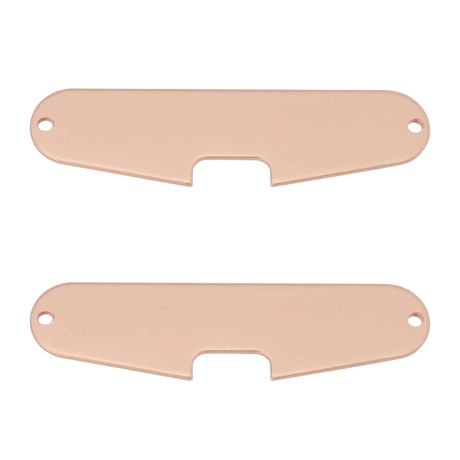2PCS Guitar Single Coil Pickups Base Plates Copper Plated Iron Bridge Pickup Mounting Baseplate Compatible with Fender Stratocaster