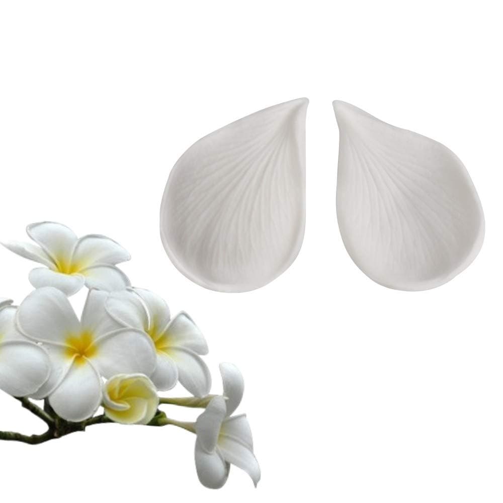 AK ART KITCHENWAREGum Paste Flower Tools Plumeria Petal Veiners for Decorating Cake Silicone Veining Molds Fondant Tools (VM120)