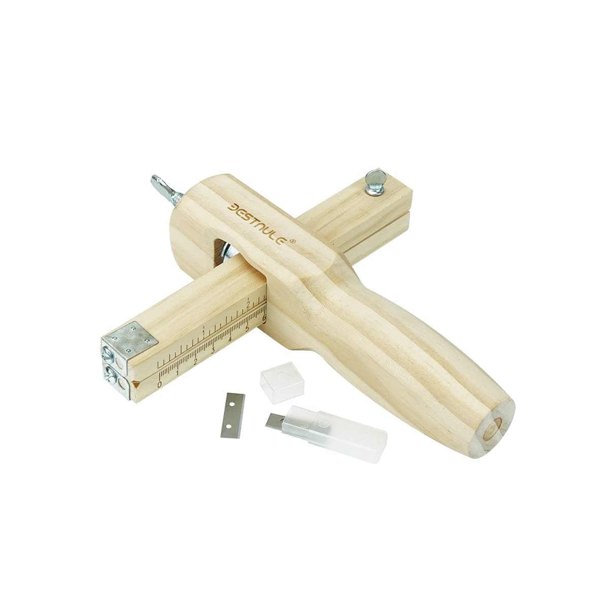 BESTNULE Leather Tools, Leather Strip and Strap Cutter, Leather Cutting Tool, Leather Cutter Adjustable with Blades