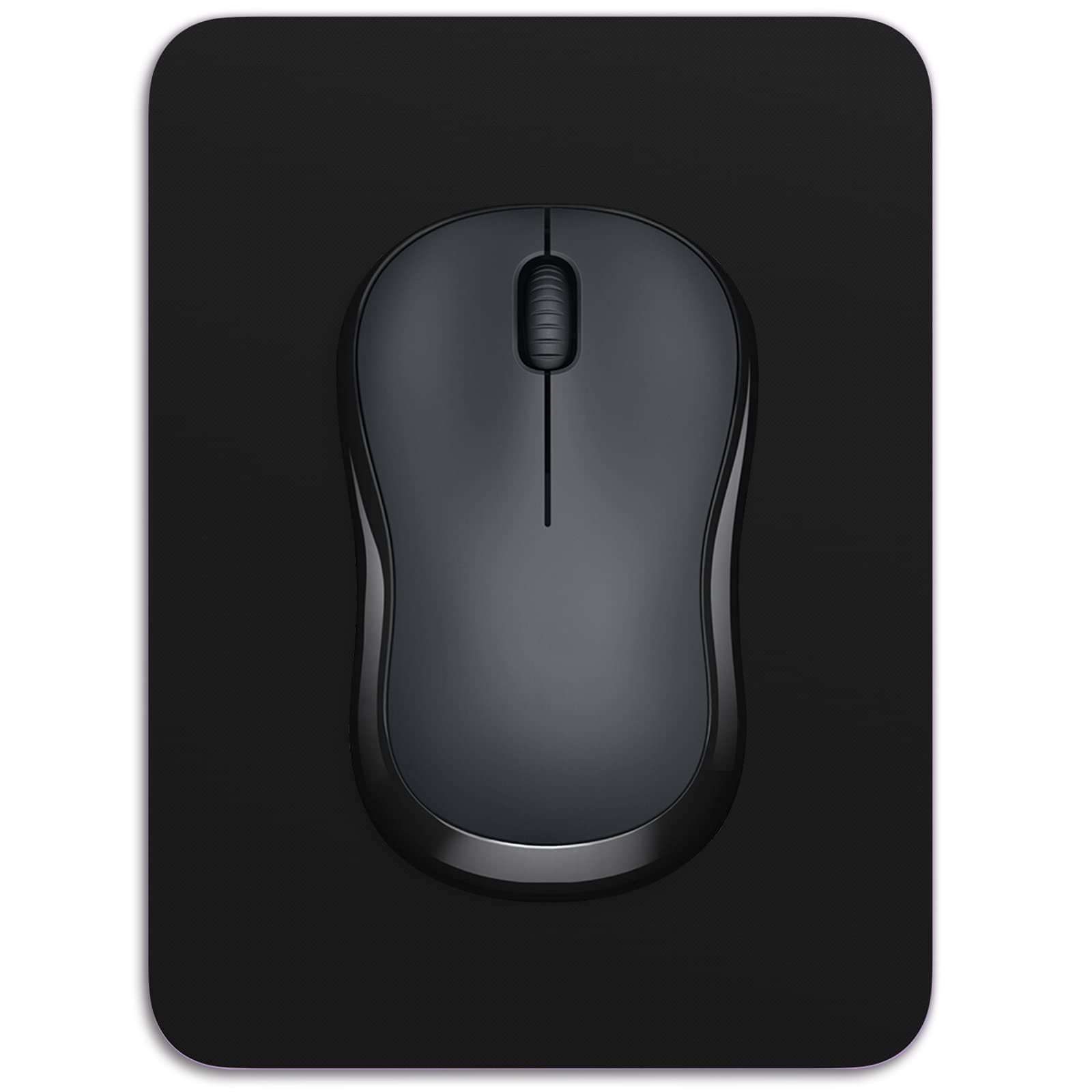 Dapesuom Small Mouse Pad, 6 x 8 Inch Thick Rubber Premium-Textured Non-Slip Portable & Washable Mini Mouse Mat for Women Men Wireless Laptops Keyboard Tray Gaming Work Computer Office Travel, Black