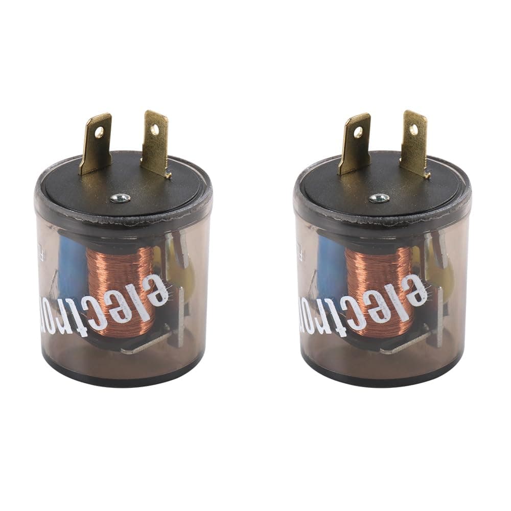 Universal 2PCS 12V 2 Pin Electronic LED Flasher Relay Turn Signal Light Blinker