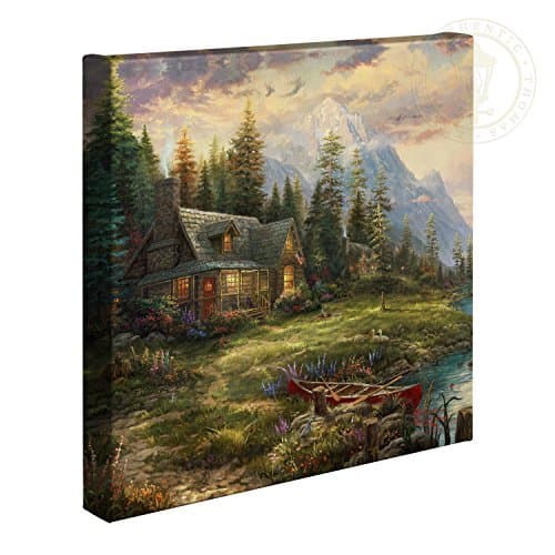 Thomas Kinkade Studios A Father's Perfect Day 14 x 14 Gallery Wrapped Canvas