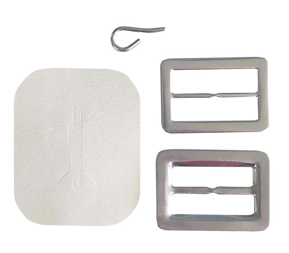 Maxant Button BK-100 Rectangle Buckle Cover Kit, 1.5", 2-pack