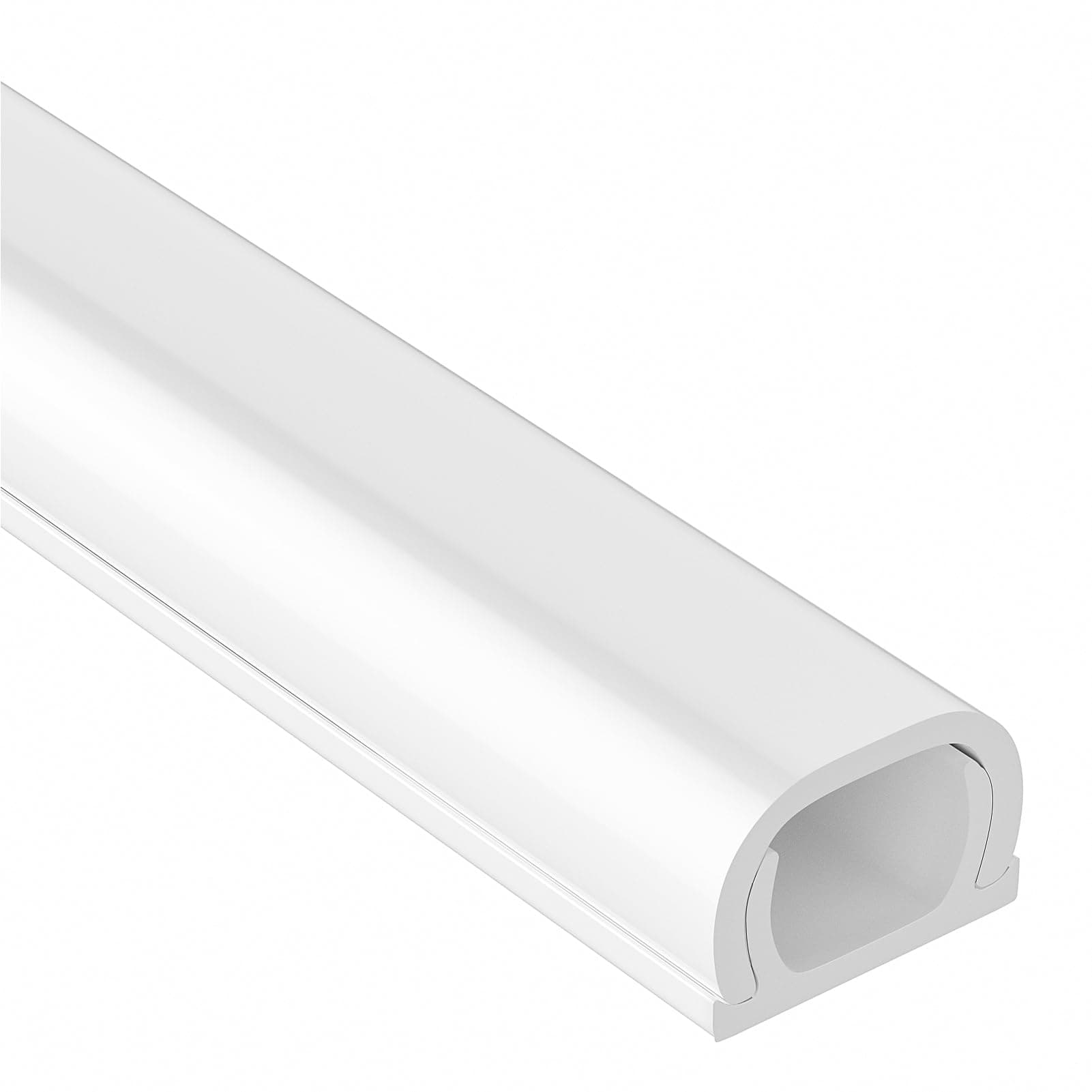 Wall Cord Hider - CMC-06 Mini On-Wall Cable Cover - Hide a Cable Concealer for Speaker Wire, Ethernet Cable Raceway Kit - 125in, White