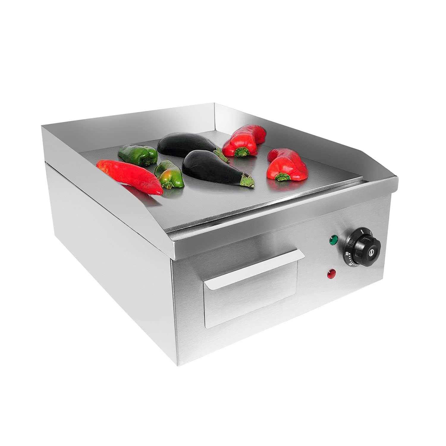 Flat Top Griddle | 3kW | Electric Griddle with Manual Control | Teppanyaki Grill | 110V