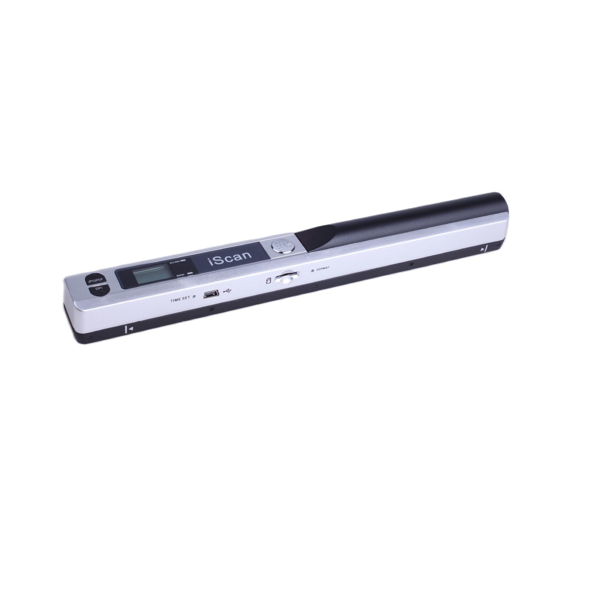 AOZBZ Portable Document Scanner - 900DPI Handheld Portable Scanner Image Scanner Scanning Wand A4 Colour Photo Mobile Scanner Handy Scan, JPG/PDF Format, with 16G SD Card (Silver)