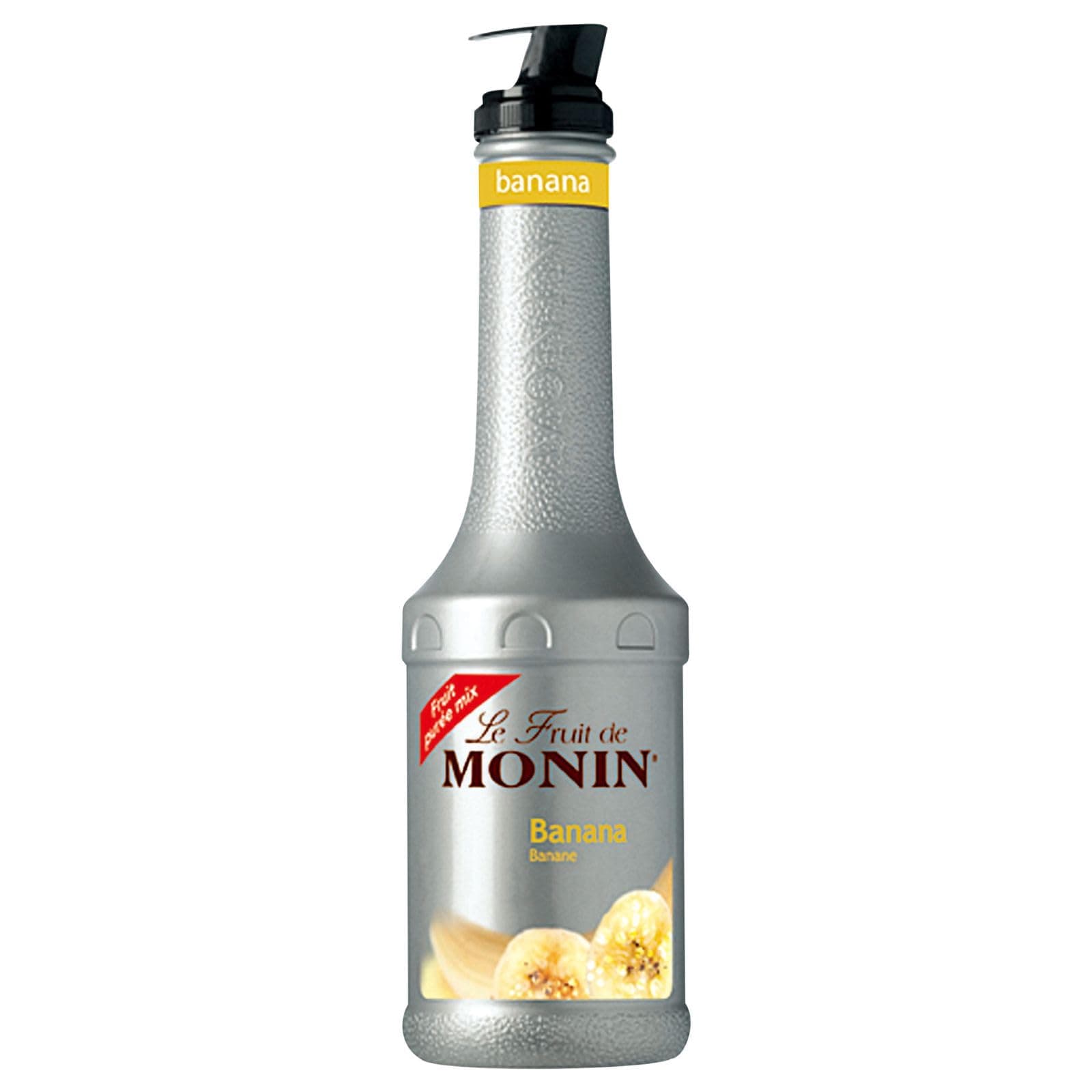 MONIN Banana Fruit Mix Syrup, 33.8 fl oz (1 L), Pureed Fruit Sauce for Non-Alcoholic Mixer for Cocktails/Mocktails, Store at Room Temperature