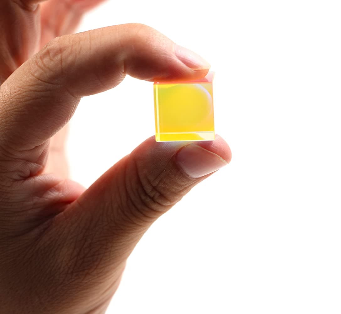 Optical Glass Dispersion Prism X-Cube for Physics Teach Decoration Art Prism Glass Cube Prism Photography Rainbow Prism