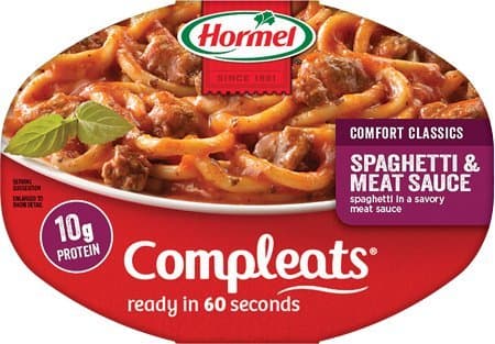 Hormel Microwavable Compleats Spaghetti with Meat Sauce 10 oz (Pack of 6)