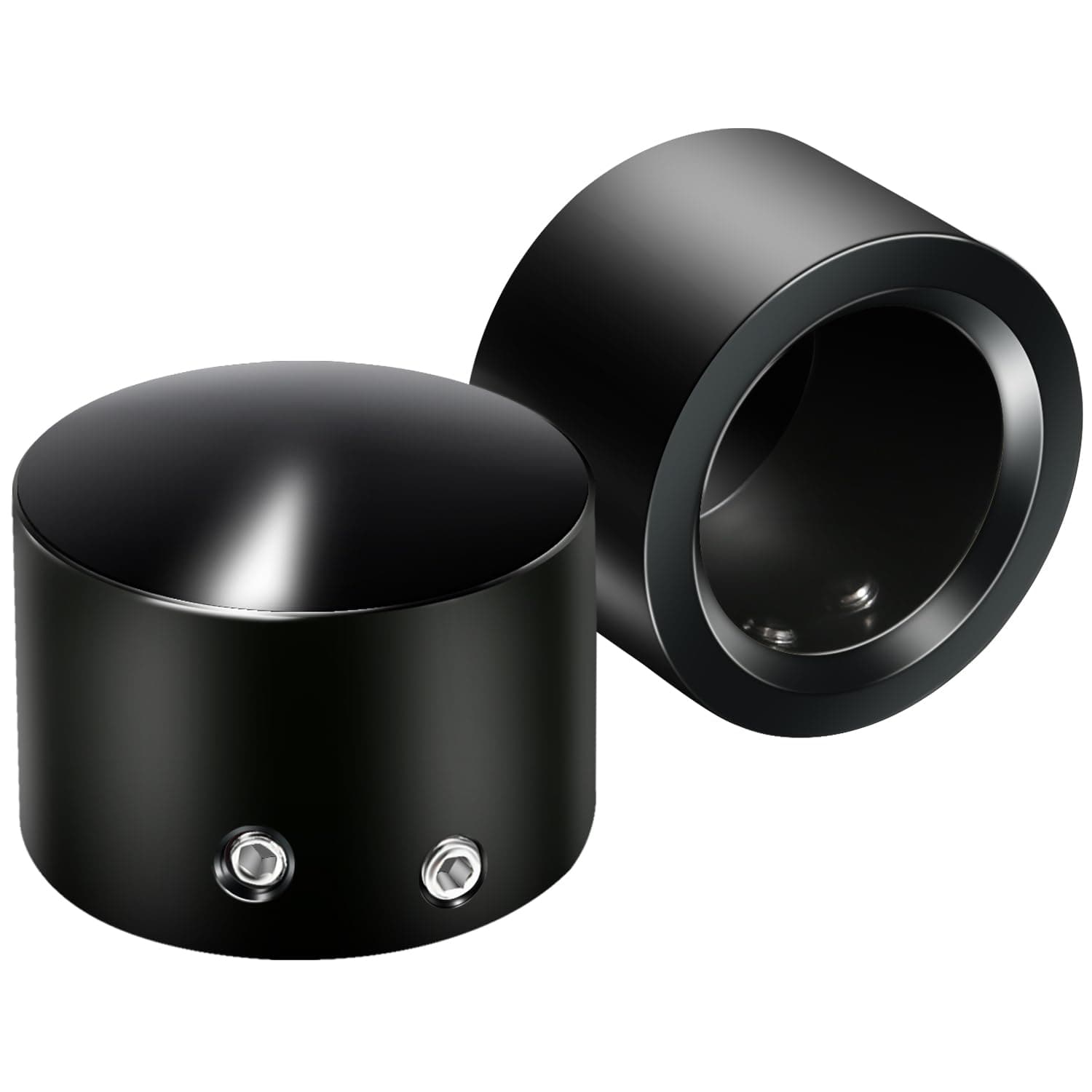 AILMOTOBlack Front Axle Cap, Axle Nut Covers Compatible for Harley Davidson 2002-2023 Touring Street Glide Road Glide Road King Dyna Sportster Softail Heritage
