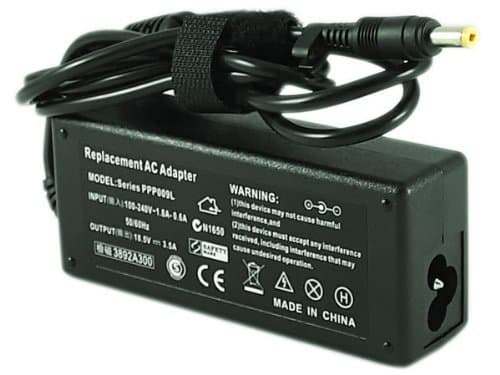 Replacement HP 65W 18.5V 3.5A 4.81.7 3-Prong US Version for DV6000 DV1050 compatible with PA-1500-02C1 PA-1650-02C PA-1651-02C PP002D PP003 PP1006 PPP009H PPP009L