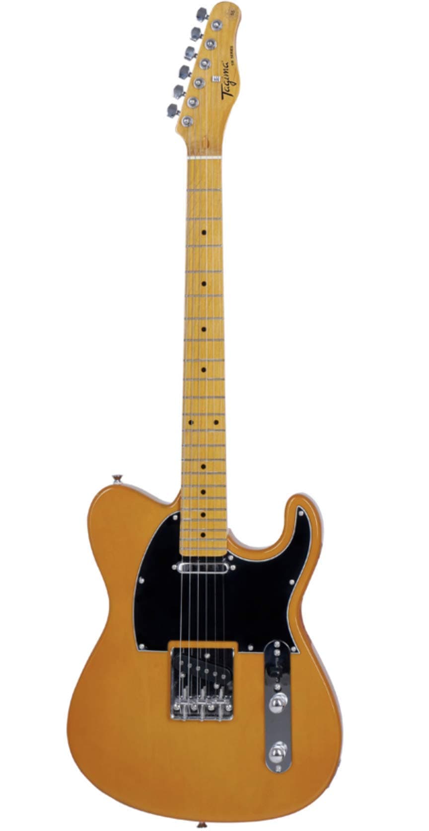TW55 solid body electric guitar Butterscotch Black