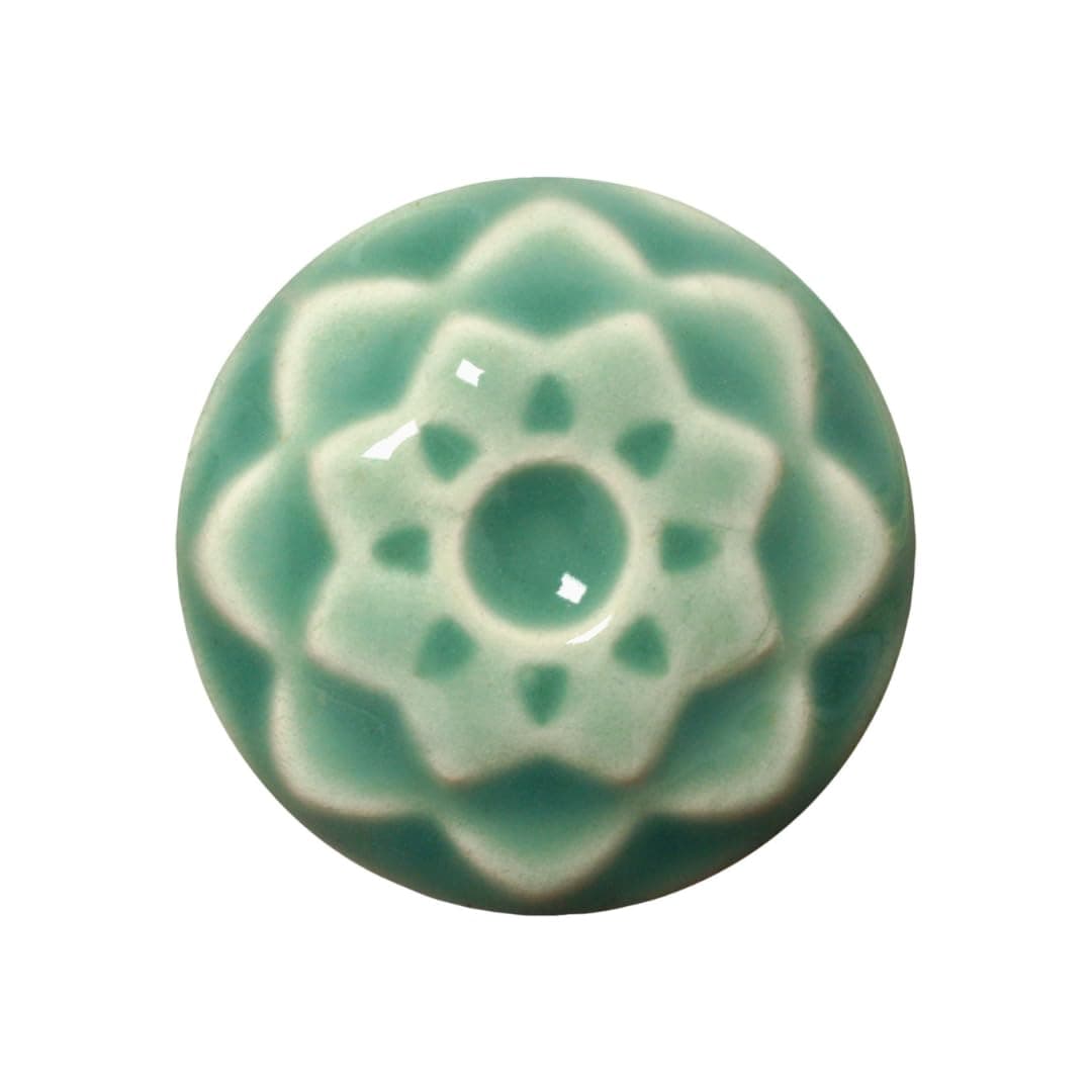 Celadon C-40 Aqua Blue Green High Fire Transparent Gloss Glaze Pint, 16 oz. (473 mL), 100% Mixable Mid-High Fire Cone 5-6 (C) Liquid Ceramic Pottery Glaze for Bisque