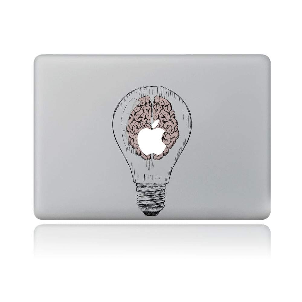 Light Bulb Left and Right Brain Removable Vinyl Laptop MacBook Sticker Decal for Apple Notebook MacBook Air Pro Retina 13 Inch