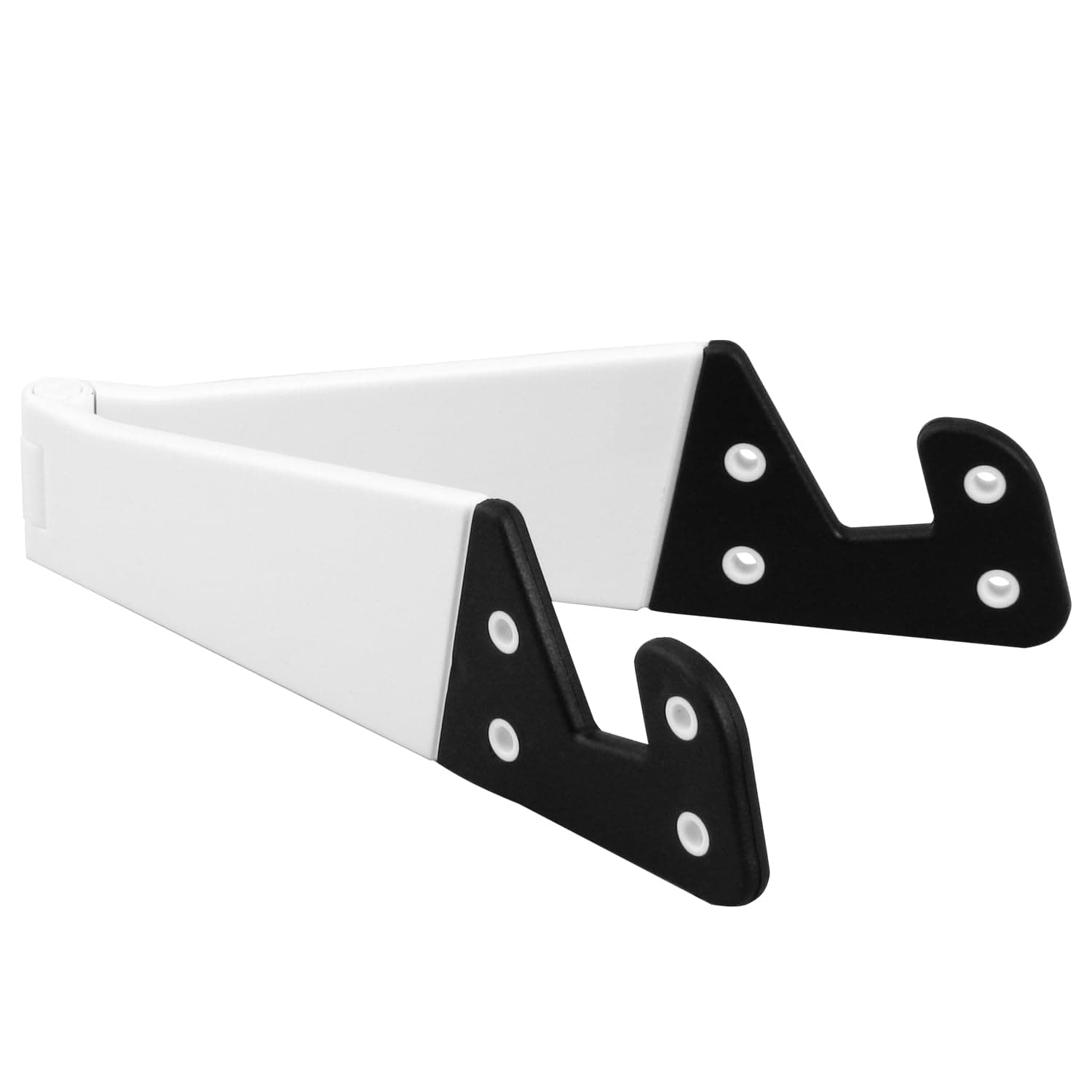 Daffodil IPC410 Adjustable Tablet & Mobile Phone Stand – Foldable Desk Holder for iPhone, iPad, Samsung, Huawei, Universal Smartphones – Portable Office Desktop Mount - White