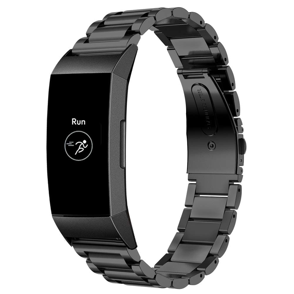 Maxjoy Compatible Fitbit Charge Bands: Charge 4/3 SE Metal Band, Stainless Steel Bracelet Strap Replacement, Small/Large Sizes