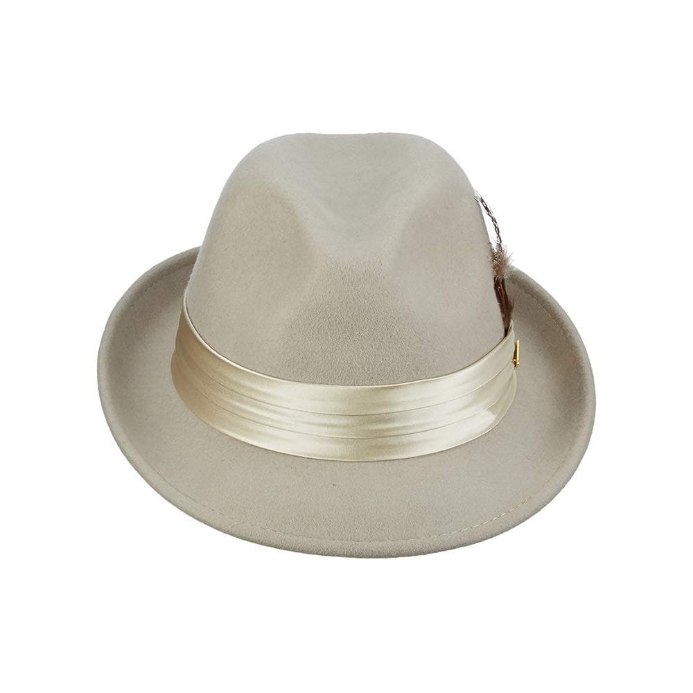 Men's Crushable Wool Felt Snap Brim Fedora Hat