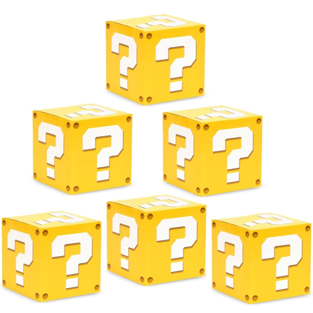 Treat Box 24 Pcs Props Brick Comic Video Game Gift Bags Favor Snack Goody Cardboard Bag Perfect Or Gift Giving And Video Games Theme Party Favors Decorations Supplies (Question)