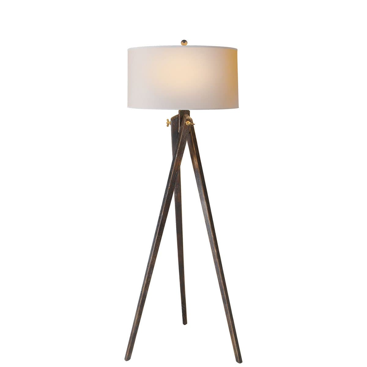 Visual Comfort SL1700TB-NP Studio 1 Light Tripod Floor Lamp in Tudor Brown,