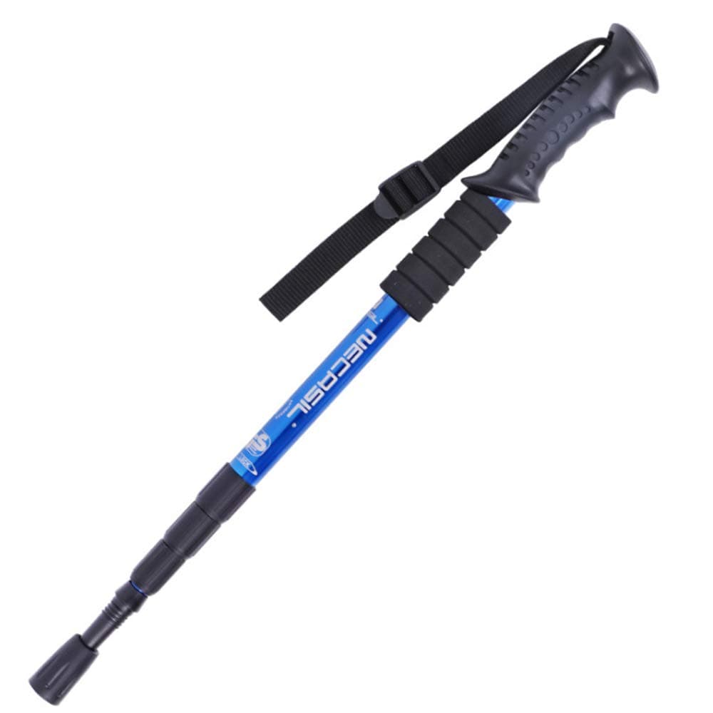 – 4 Session Folding Trekking Pole Adjustable Hiking Stick Telescopic Cane For Hiking Camping Walking