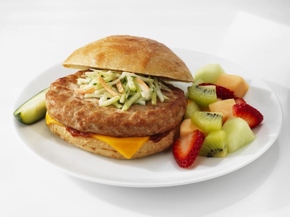 Savory White Turkey Burger, 5.3 Ounce -- 30 per case.