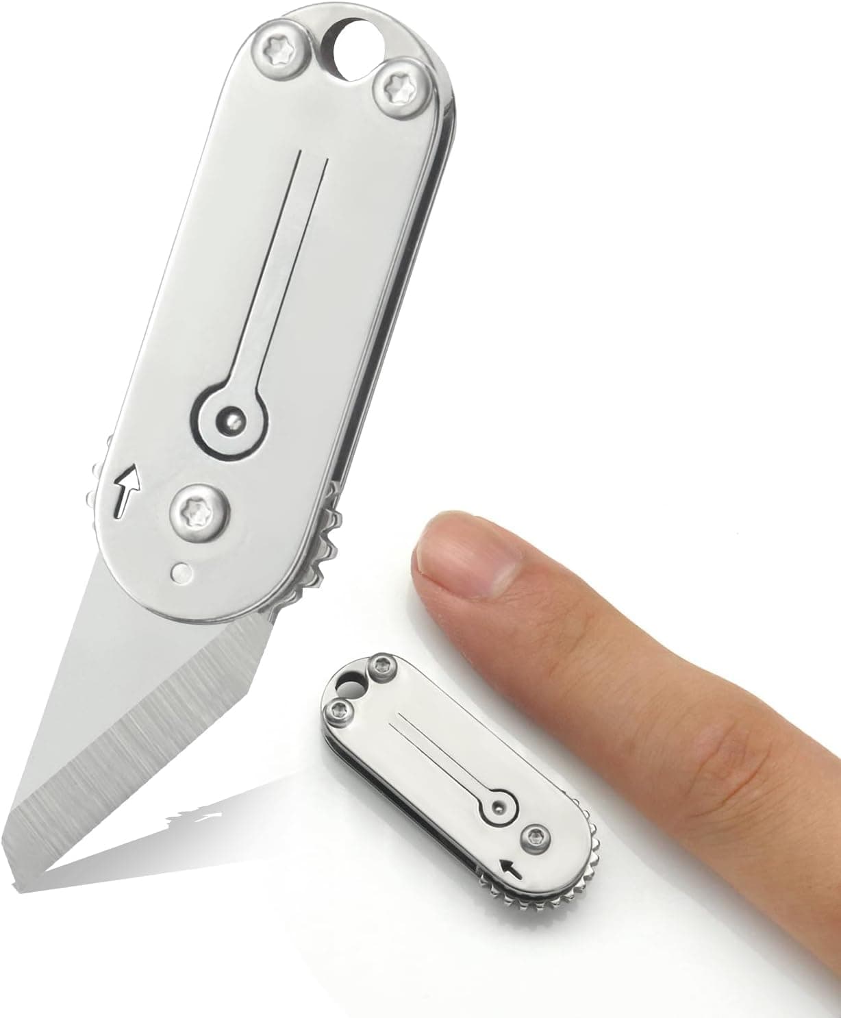 Mini Folding Pocket Tool, Portable Small Keychain Tool for Daily Use and Outdoors, Small Pocket Knife, Mini EDC Tool, Box Cutter, Stainless Steel Folding Knife for Men, Fruit Knife, Camping Knife