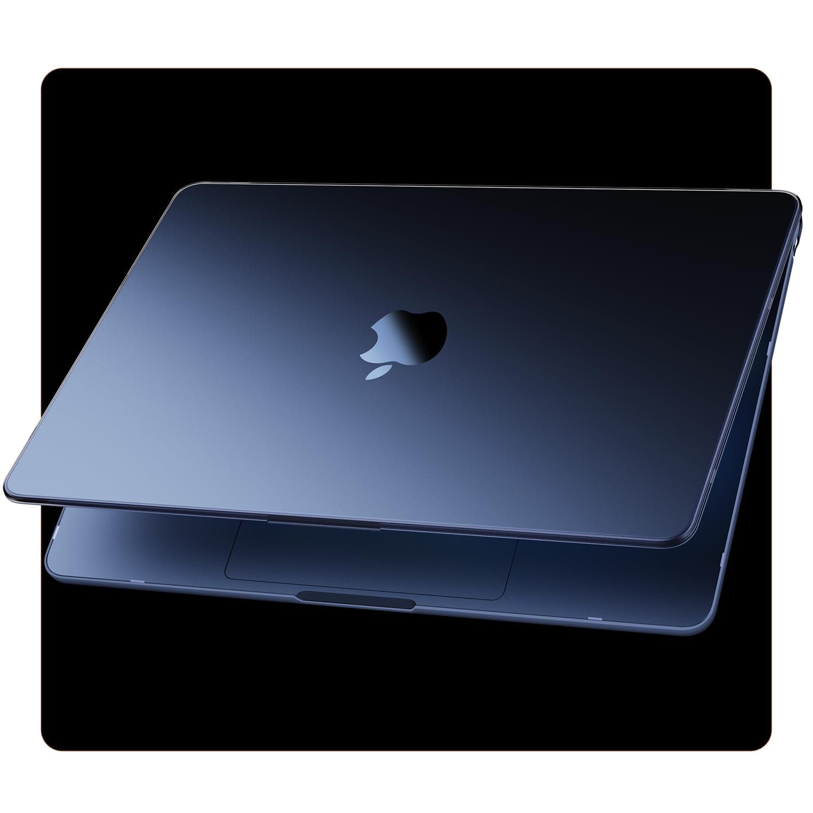 Compatible for MacBook Air 13.6 inch Case M4 M3 M2 2025 2024-2022 Release Model A3420 A3113 A2681, Sturdy Protective Plastic Hard Shell Case Cover for MacBook Air M2 13 inch - Midnight Clear
