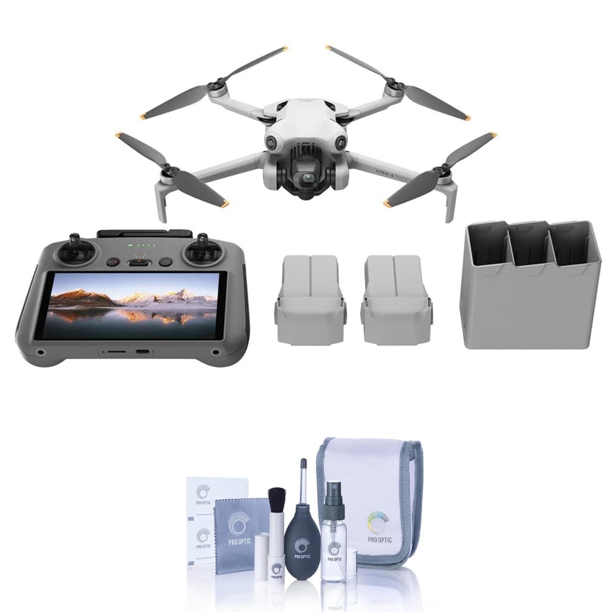 Mini 4 Pro Drone Fly More Combo Plus With High Capacity Batteries, Bundle with Cleaning Kit