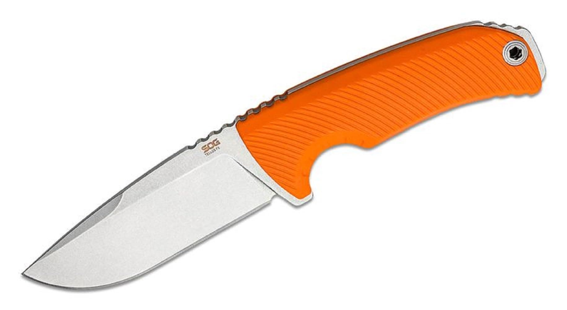 Tellus FX Full-Sized Fixed Blade Knives 4.2" Full-Tang CRYO 440C Steel Blade GRN Handle UMS Compatible Sheath