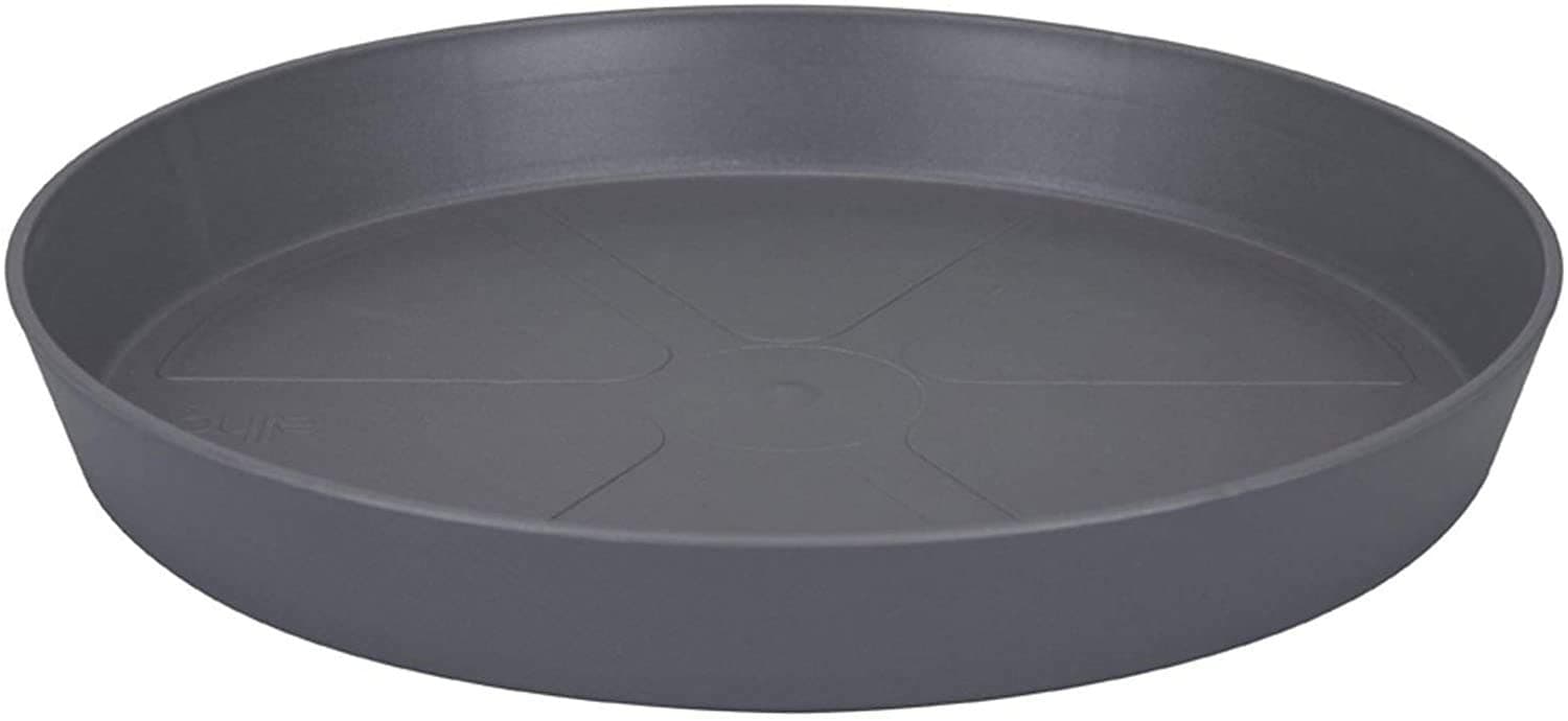4 x Heavy Duty BLACK Small / Large Plastic Saucer Planter Plant Pot Saucers Water Tray Base (45cm)