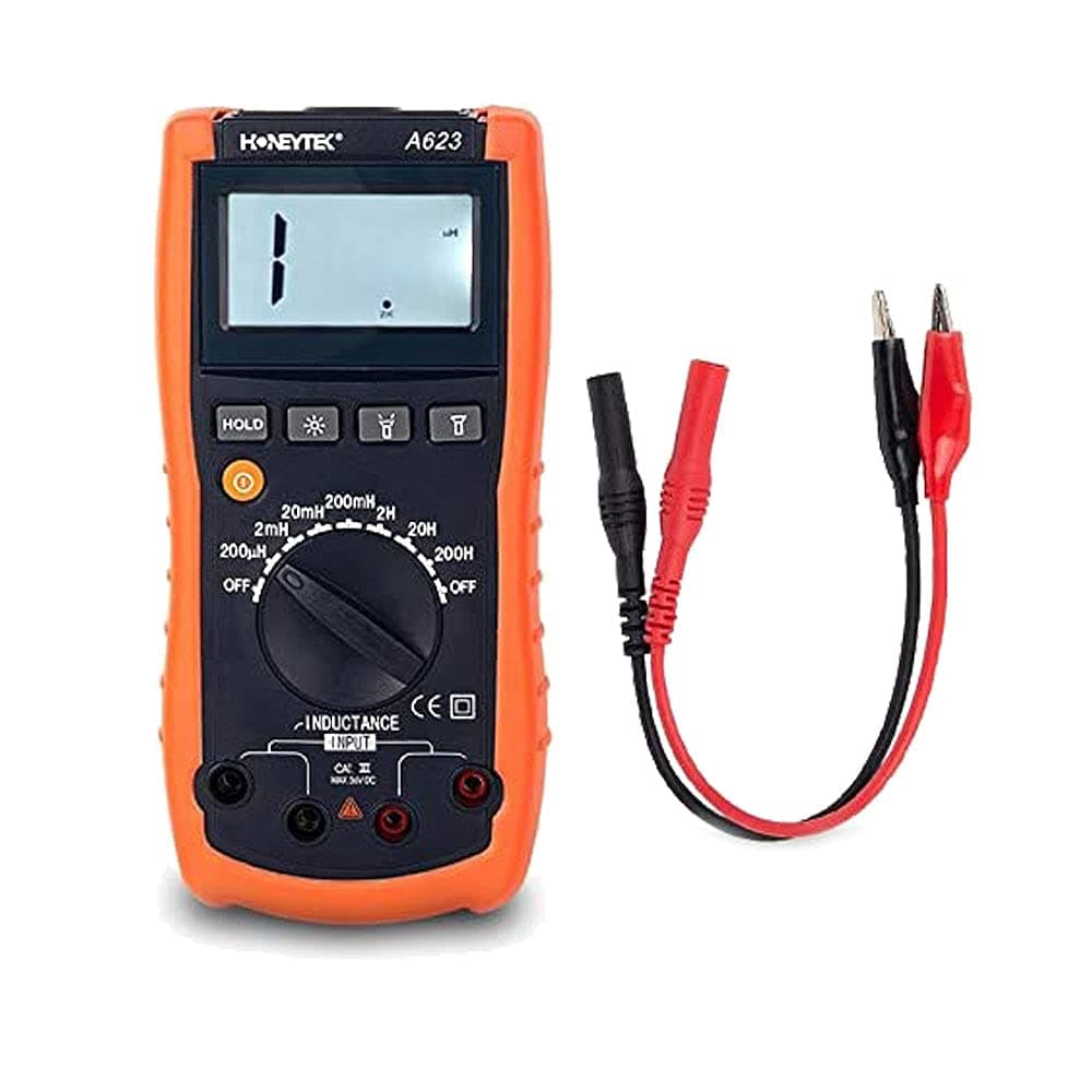 A623 HONEYTEK Inductor Inductance Meter with Flashlight Digital Display Inductance Tester