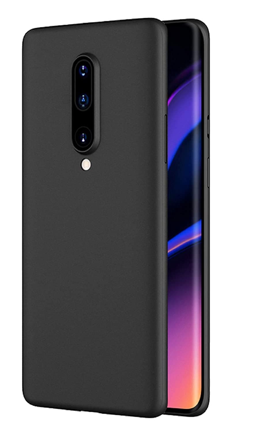 KRL Mobile Back Cover Case for OnePlus 8 (Silicone Case|CameraProtection|Black RL-0209)