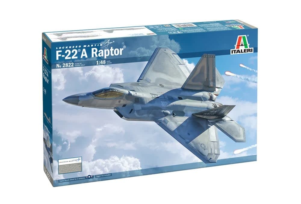 2822 F-22A Raptor, 1:48 Scale, Model Kit, Plastic Model to Mount, Modeling, Grey, IT2822