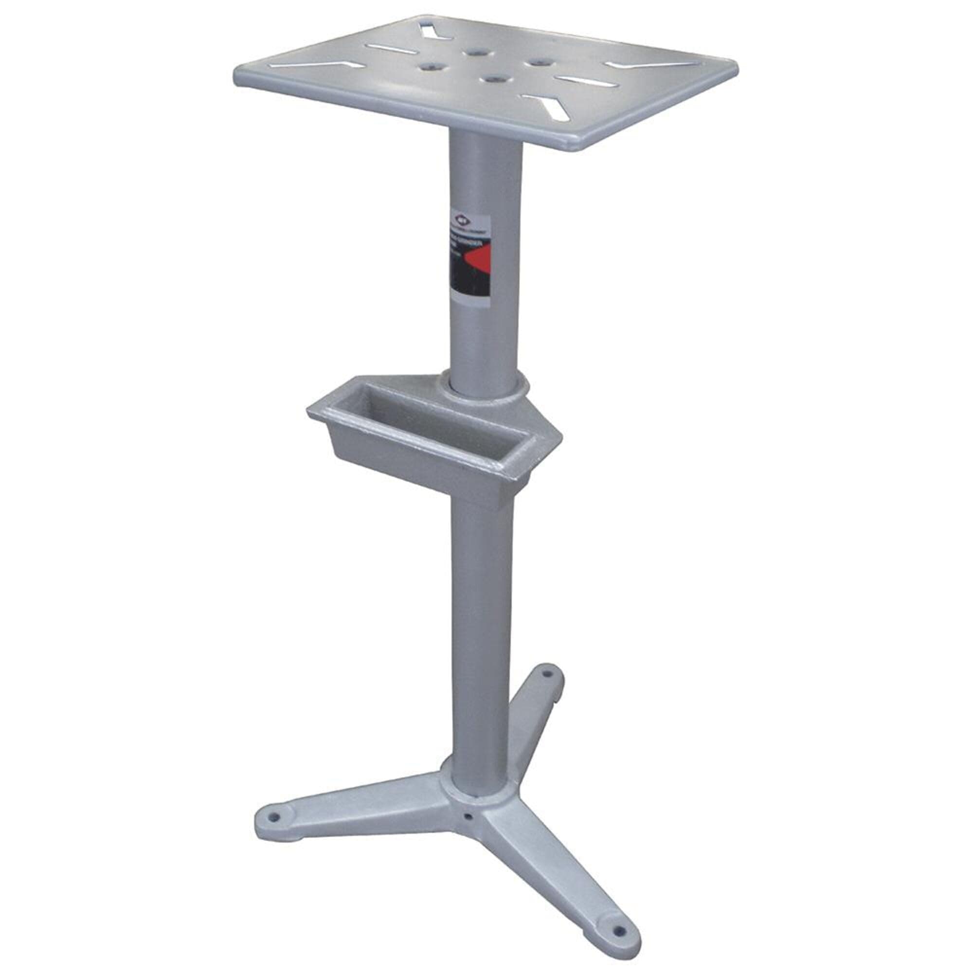 AFF Bench Grinder/Vise Stand - 32" Fixed Height - Predrilled Mounting Slots - Coolant Tray