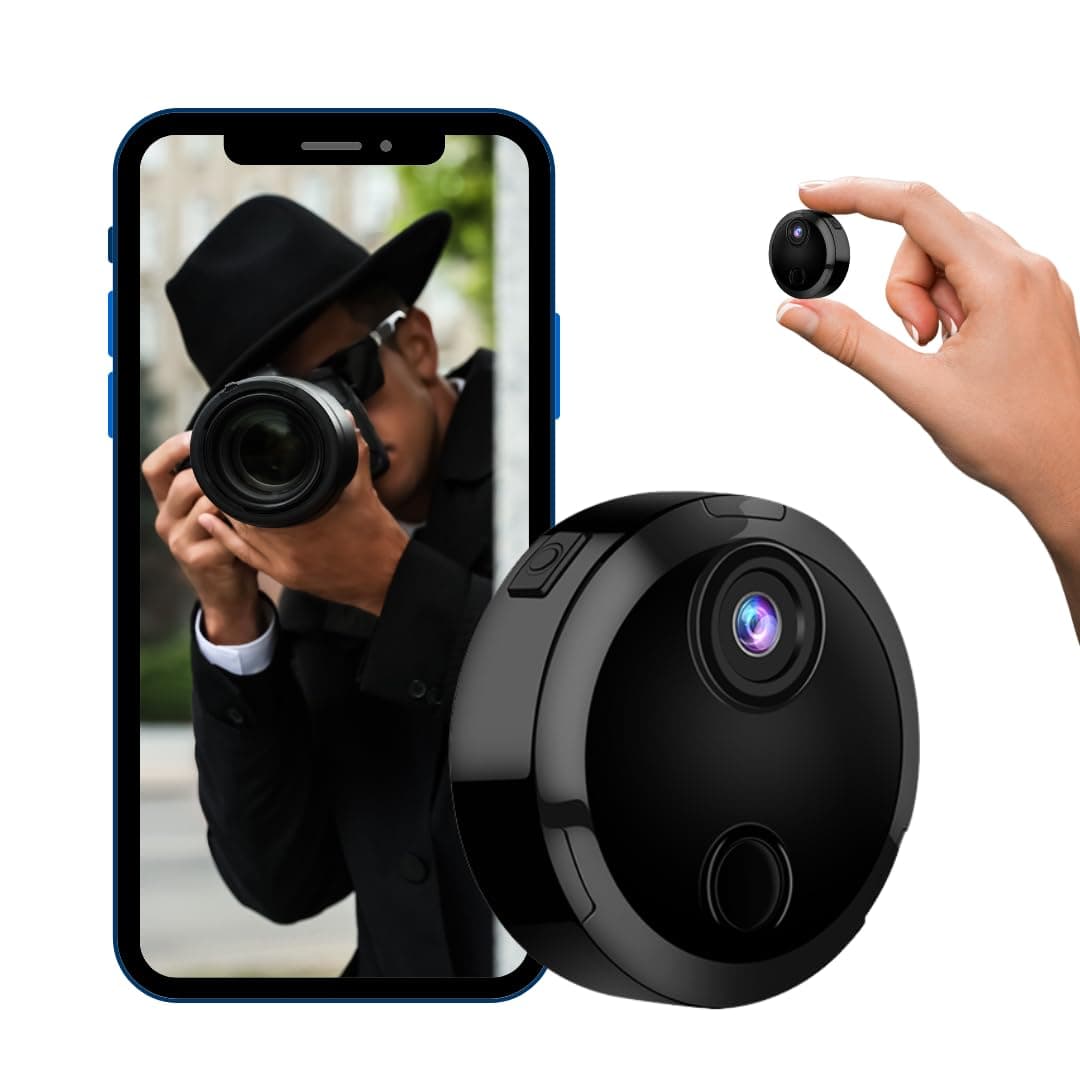 Hidden Camera HD 1080P Surveillance Security with Motion Detection and Night Vision, WiFi Wireless Cam, Indoor Camera, Mini Cam for, Pet, Sports, Baby and Nanny