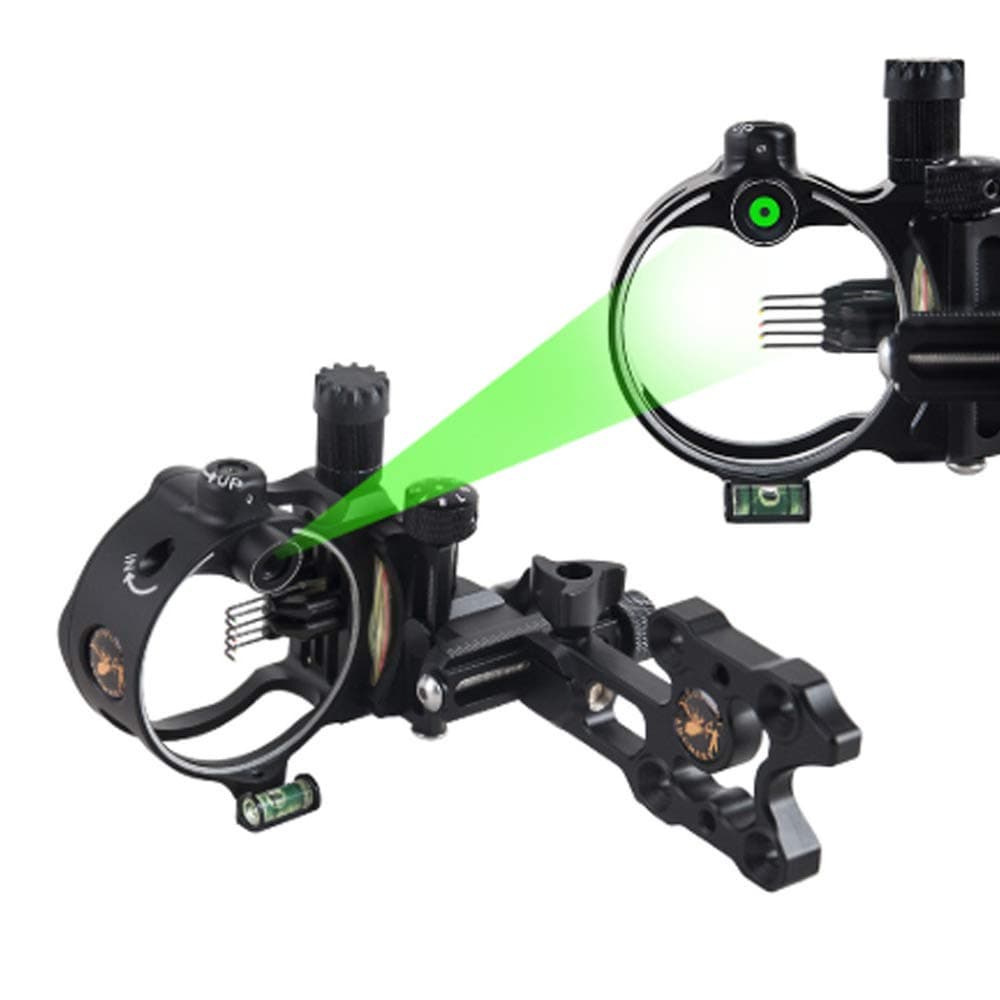 SHARROW Compound Bow Sight 5 Pin /7 Pin Bow Sights Micro Adjustable with Bow Sight Light Aluminum Alloy for Archery Hunting