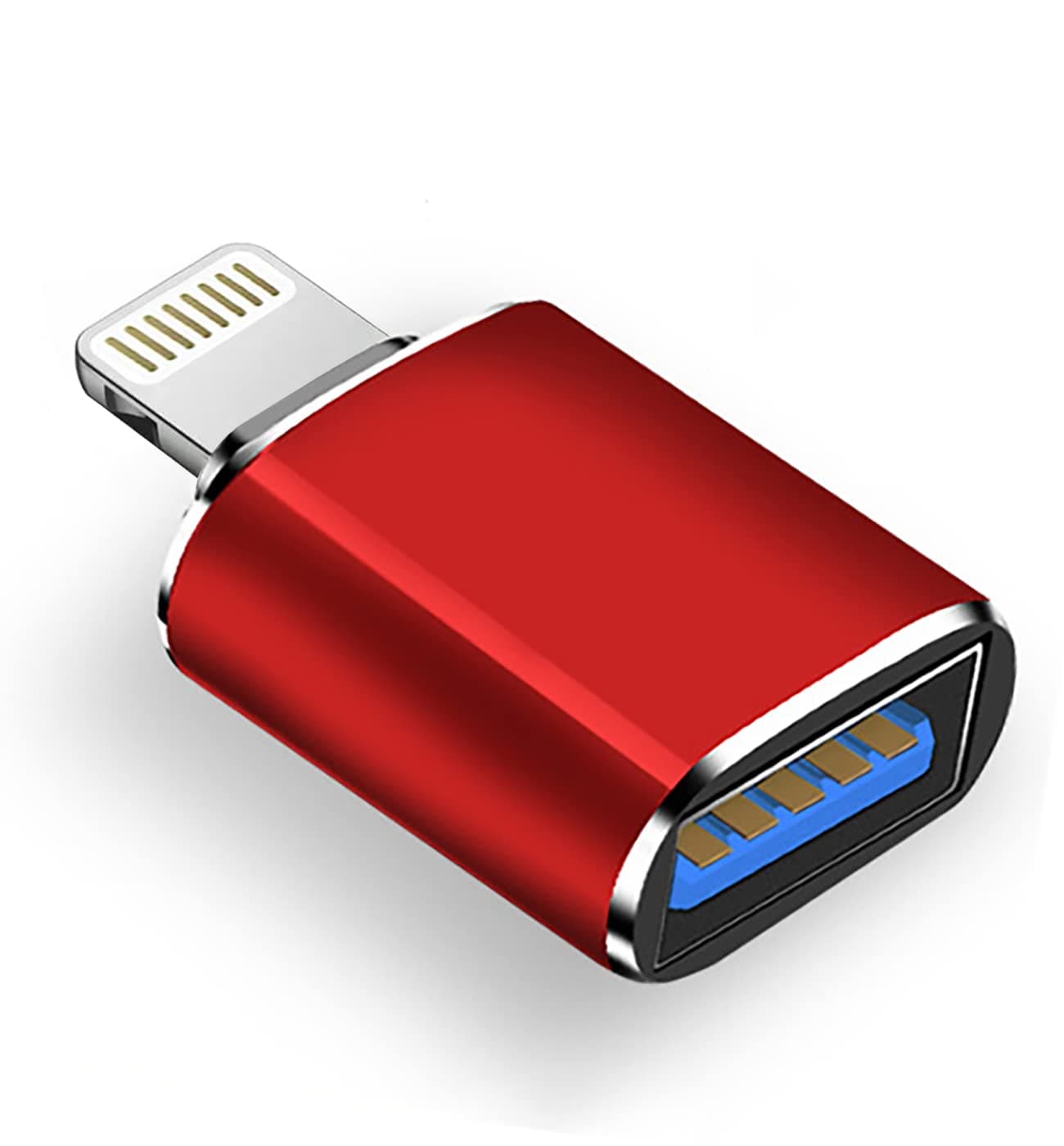 Apple Lightning to USB Camera Adapter, USB 3.0 OTG Cable for iPhone/iPad to Connect Card Reader, USB Flash Drive, U Disk, Keyboard, Mouse, Hubs, MIDI, Plug & Play