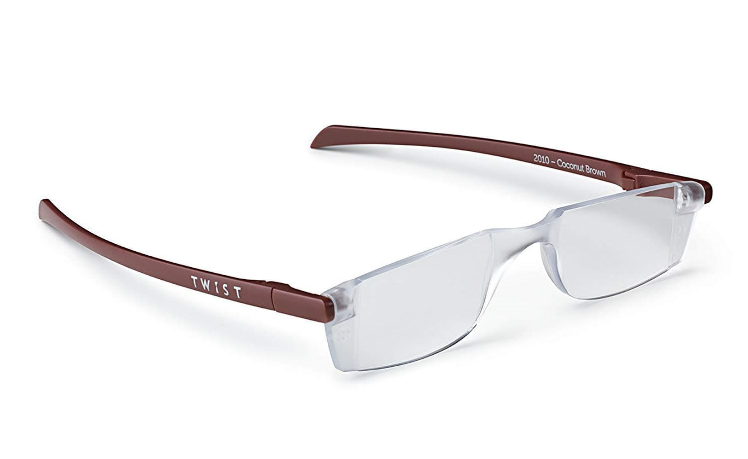 TWIST ONE read Flat Folding Reading Glasses (+1.00, Coconut Brown)