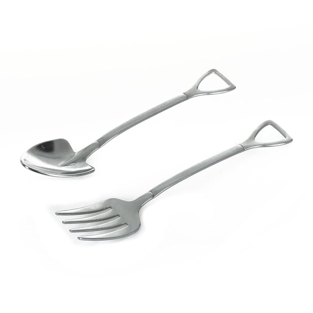 XJPP Stainless Steel Tableware Cutlery Shovel Fork Spoon Set Tableware Tool