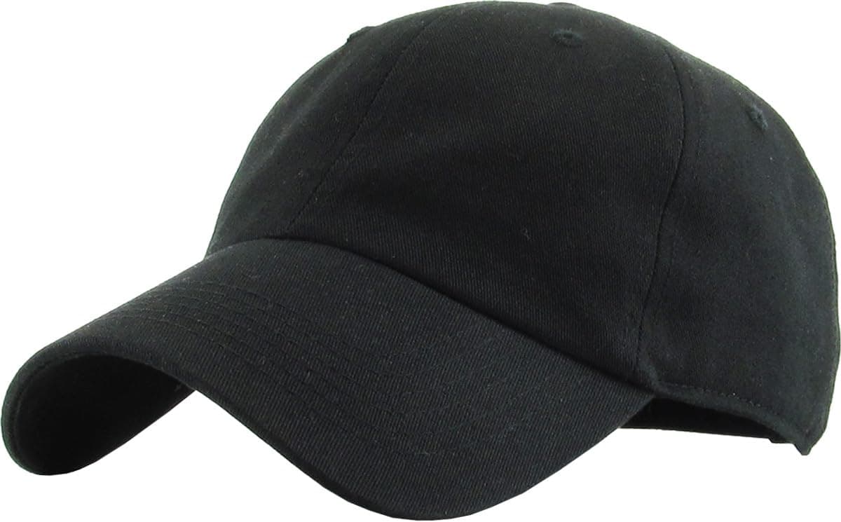 Classic Unisex Cotton Adjustable Low Crown Baseball Cap – Plain Dad Hat