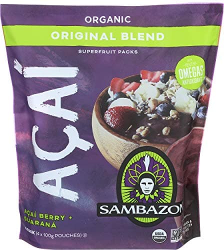 Sambazon, Fruit Acai Original Blend Organic, 100 Gram, 4 Pack