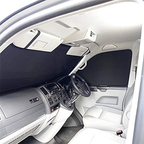 UK Custom Covers SB160 Luxury Interior Tailored Front Windscreen Blind Black -To Fit VW Transporter T5/T5.1 2003-2015