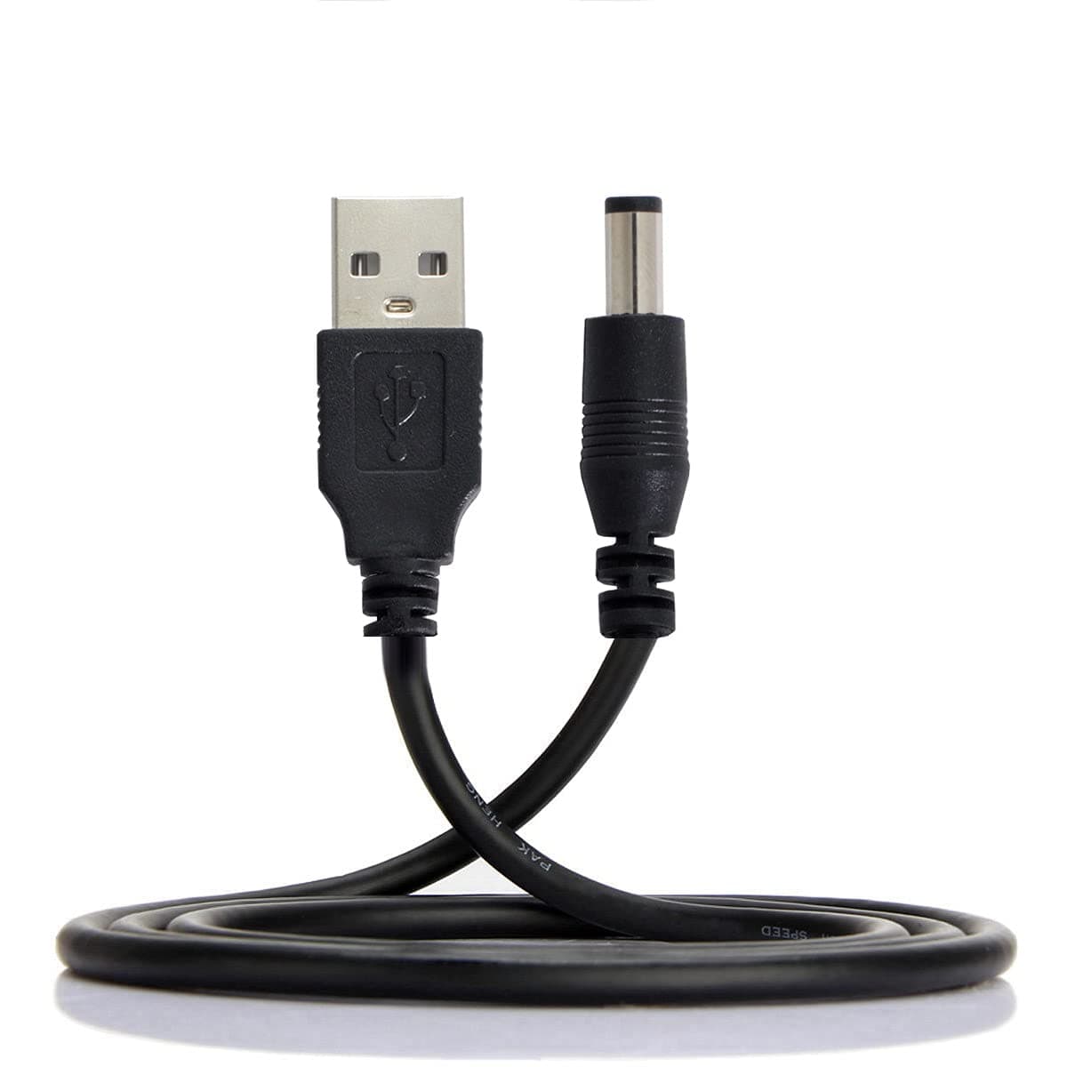 USB 2.0 A Type Male to 5.5 x 2.5mm DC 5V Power Plug Barrel Connector Charge Cable, 80cm