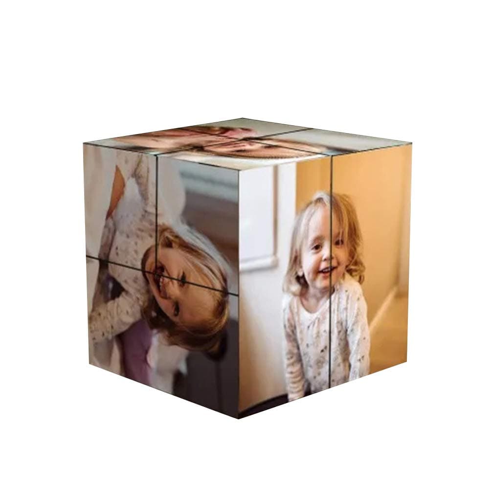 LAOFU Photo Frames Personalized Crystal Picture Frame, Custom Rubik's Cube Keepsake Gift for Baby