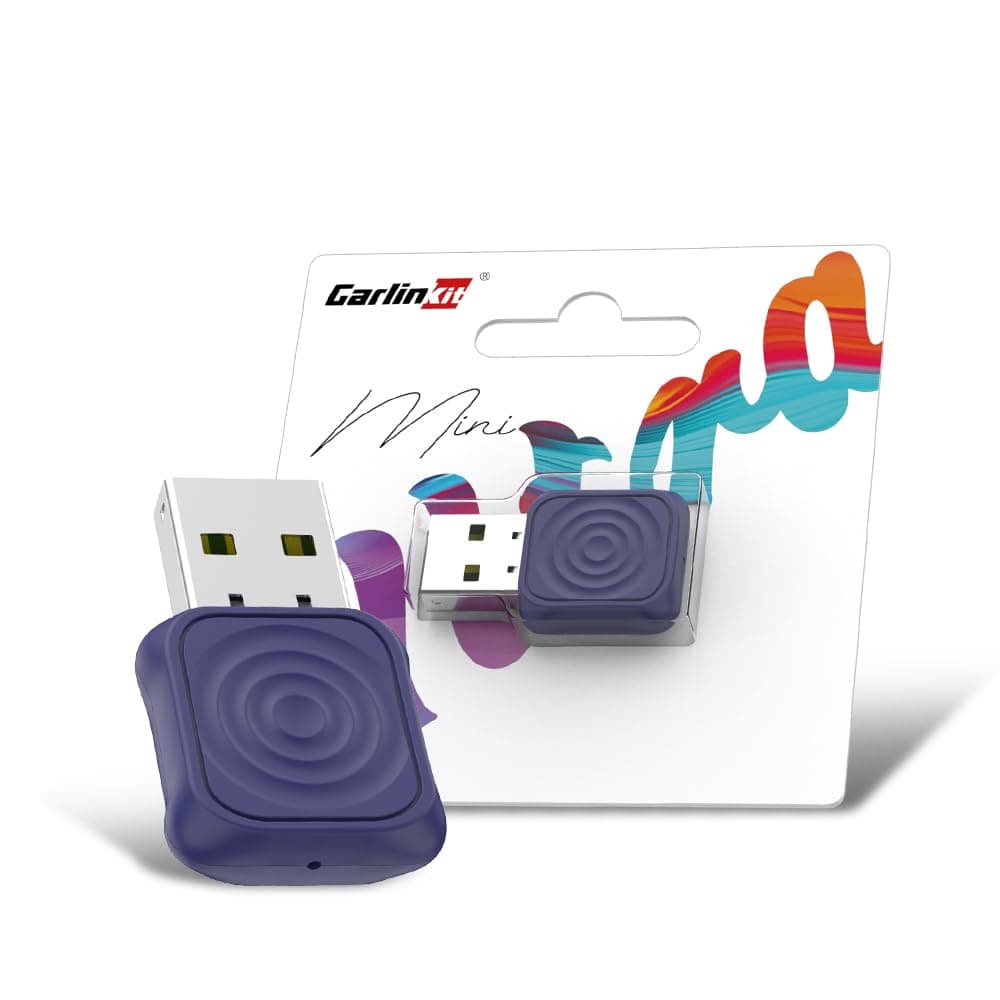 Carlinkit MINI Wireless CarPlay Android Auto Adapter, Ultra Series, Easy to Hide, Stable Connetion, Work with USB-A/Type-C Port, Retain Original Controls & Audio (Deep Blue)