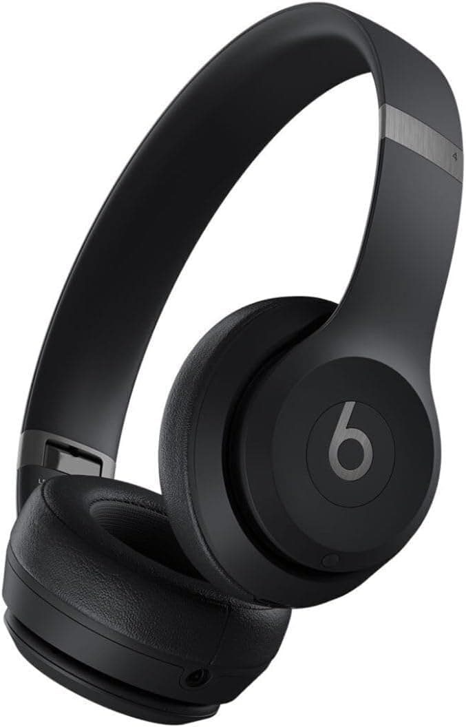 Beats Solo 4 - Wireless Bluetooth On-Ear Headphones, Apple & Android Compatible, Up to 50 Hours of Battery Life - Matte Black (Renewed Premium)