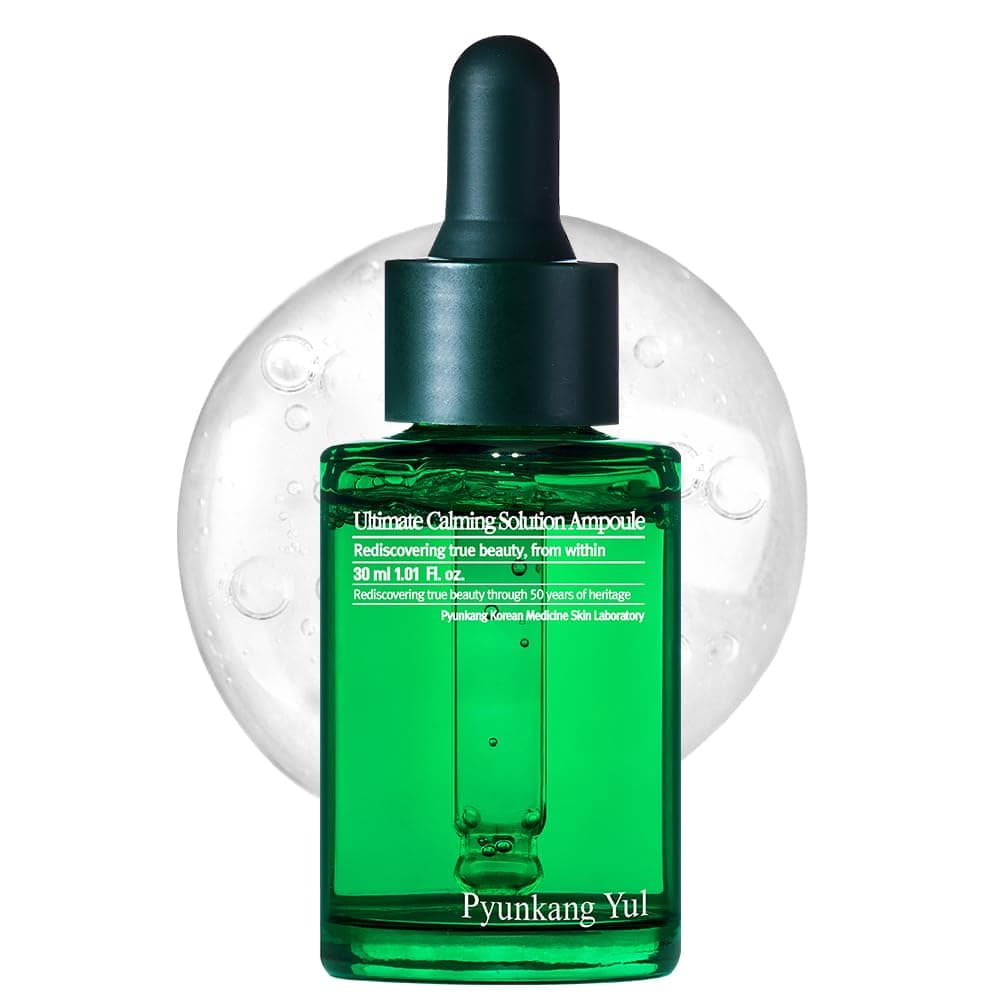 PKY Ultimate Calming Solution Ampoule for Sensitive Skin with Patented Ingredients, Serum Intensely Calms & Soothes Redness with Cica & Tea Tree, Korean Skincare (1.01 Fl. Oz, 30ml)