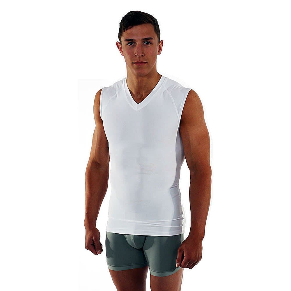 Gynecomastia/Man Boob Compression Undershirt with Max-Fit Instant Chest Slimming