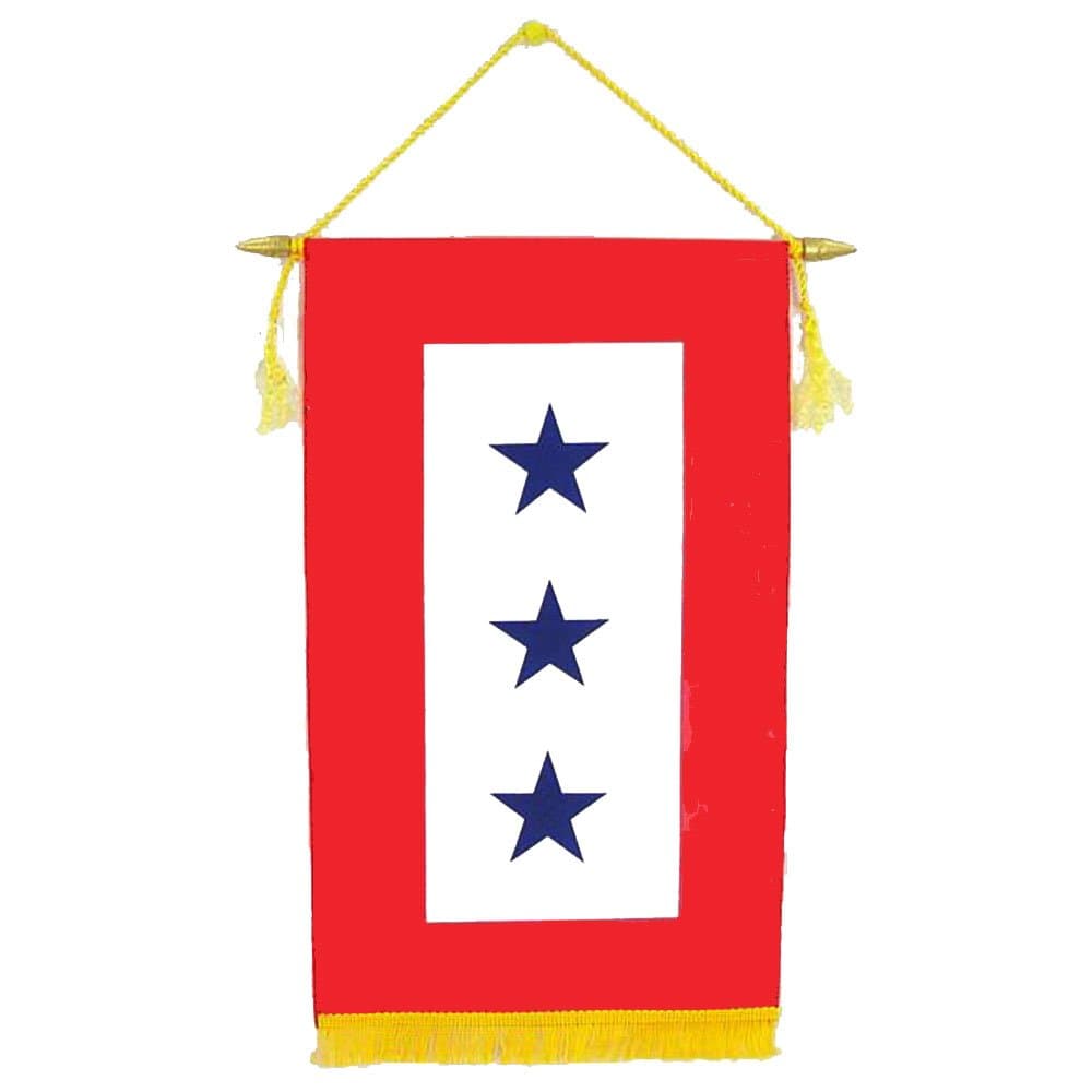 Military Service Flag - Three Blue Stars