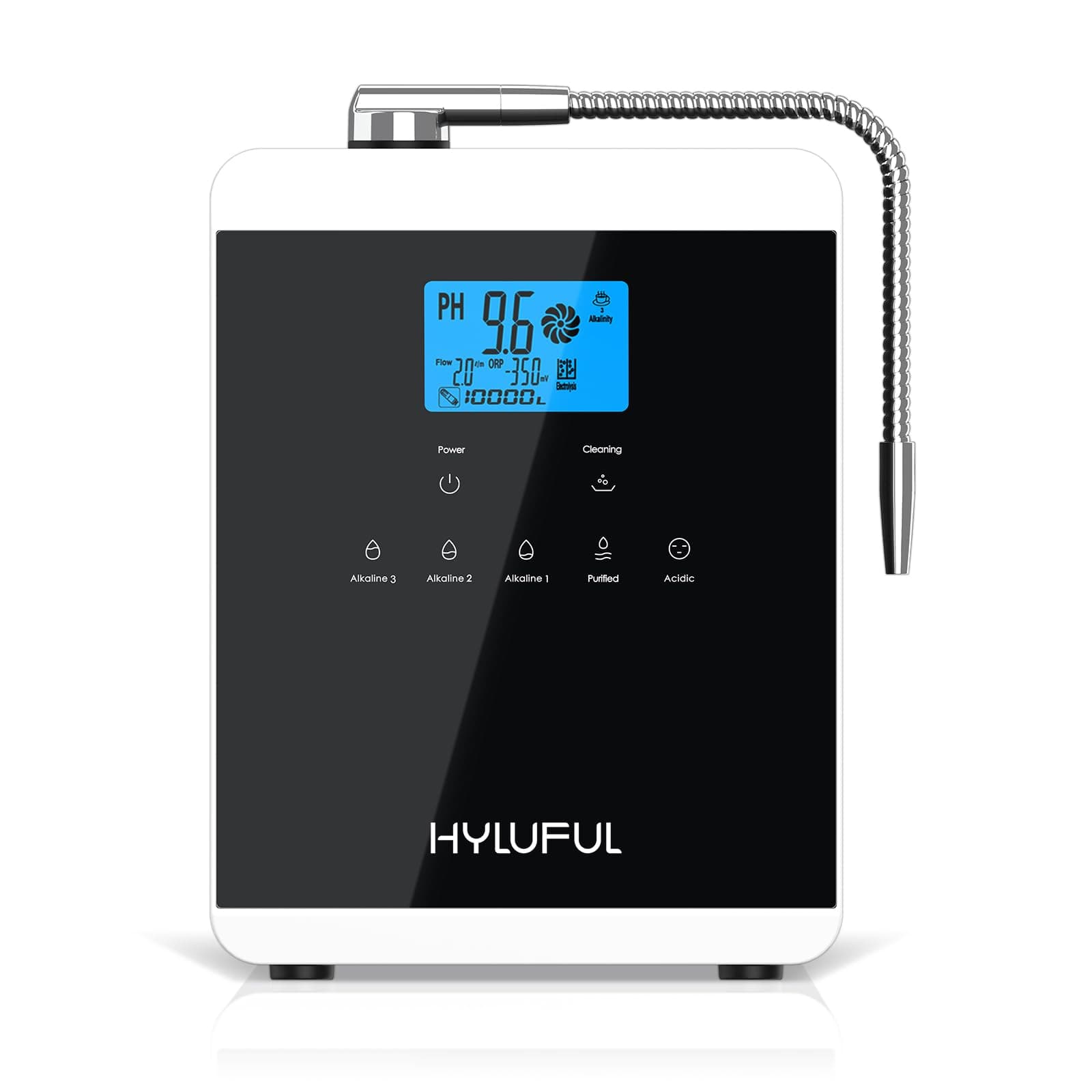 11 Titanium Plates Alkaline Water Ionizer Machine, pH 3.5-10.5 Water Generator and Filter, 6000H-8000H Electrode Life, Filtration System